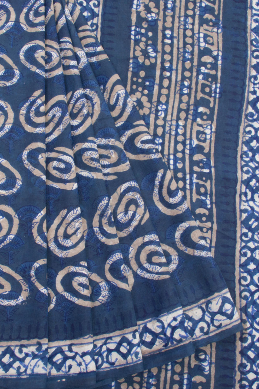 Blue Vanaspathi Printed Mulmul Cotton Saree 10068576 - Avishya