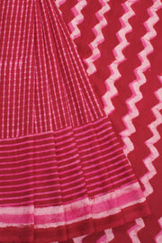 Pink Mulmul Dabu Printed Cotton Saree 10068591 - Avishya