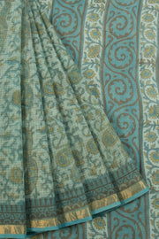 Green Vanaspathi Printed Kota Cotton Saree 10068614 - Avishya