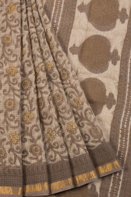 Brown Vanaspathi Printed Kota Cotton Saree 10068615 - Avishya