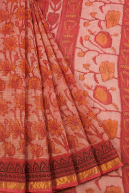 Red Vanaspathi Printed Kota Cotton Saree 10068616 -  Avishya