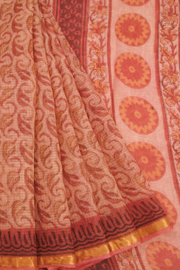 Red Vanaspathi Printed Kota Cotton Saree 10068617 - Avishya