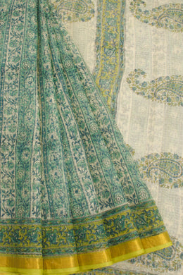 Green Vanaspathi Printed Kota Cotton Saree 10068620 - Avishya