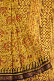 Yellow Vanaspathi Printed Kota Cotton Saree 10068624 - Avishya