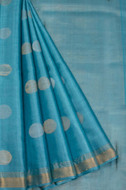 Blue Chhattisgarh Tussar Silk Saree 10068815 - Avishya