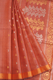 Maroon Chhattisgarh Tussar Silk Saree 10068820 - Avishya