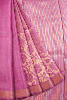 Magenta Chhattisgarh Tussar Silk Saree - Avishya