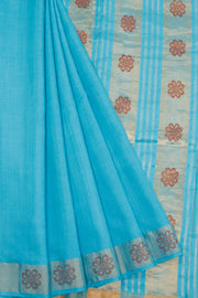 Blue Chhattisgarh Tussar Silk Saree 10068825 - Avishya