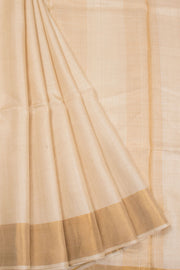 Cream Chhattisgarh Tussar Silk Saree 10068829 - Avishya