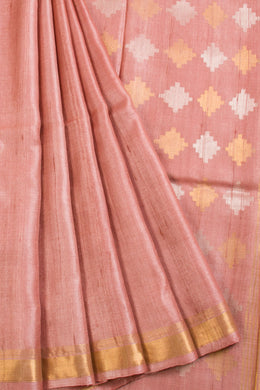 Mauve Chhattisgarh Tussar Silk Saree 10068833 - Avishya