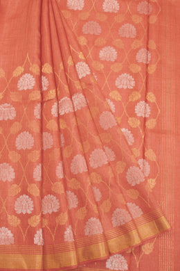 Red Chhattisgarh Tussar Silk Saree 10068836