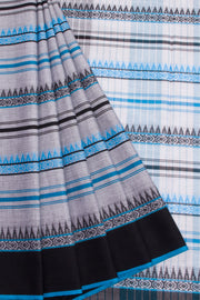 Grey Handloom Dhaniakhali Cotton Saree 10068845