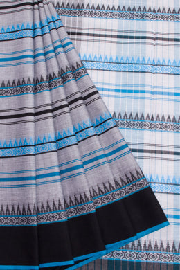 Grey Handloom Dhaniakhali Cotton Saree 10068845