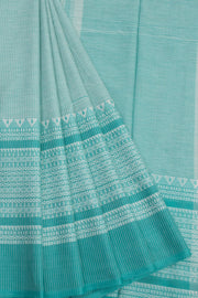 Blue Handloom Dhaniakhali Cotton Saree - Avishya