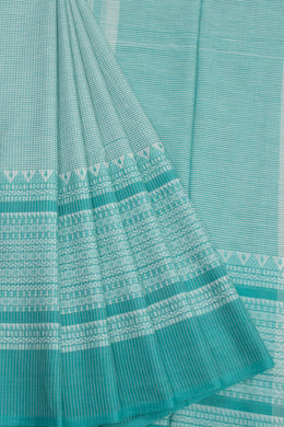 Blue Handloom Dhaniakhali Cotton Saree - Avishya