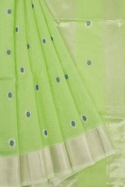 Green Handloom Maheshwari Saree 10068877