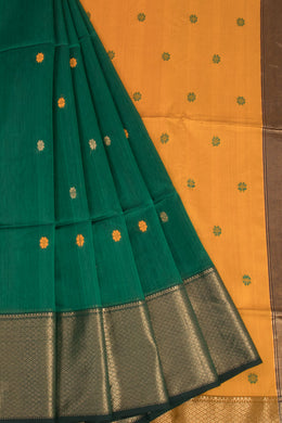 Green Handloom Maheshwari Silk Cotton Saree 10068883 - Avishya