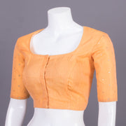 Orange Aari Embroidered Chanderi Silk Cotton Blouse 10068926 - Avishya