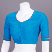 Blue Embroidered Cotton Blouse 10068961 - Avishya