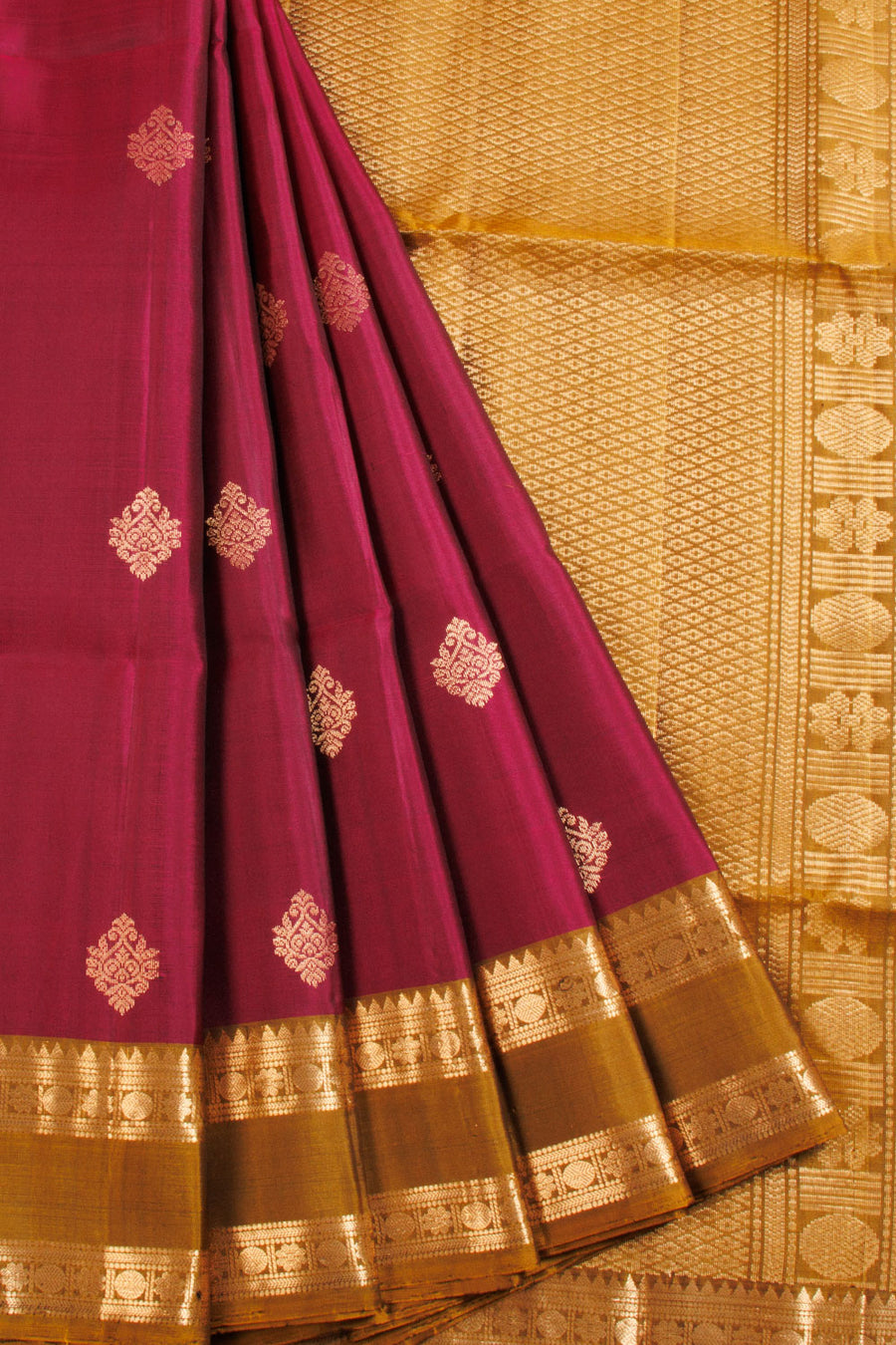 Maroon Kanjivaram Soft Silk Saree 10069018 - Avishya