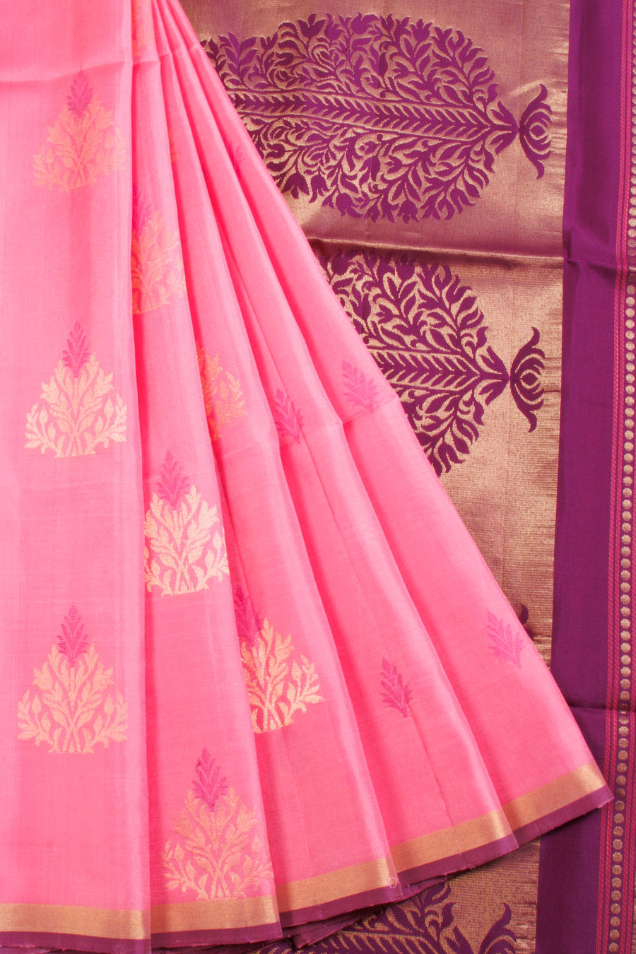 Pink Kanjivaram Soft Silk Saree 10069020 - Avishya