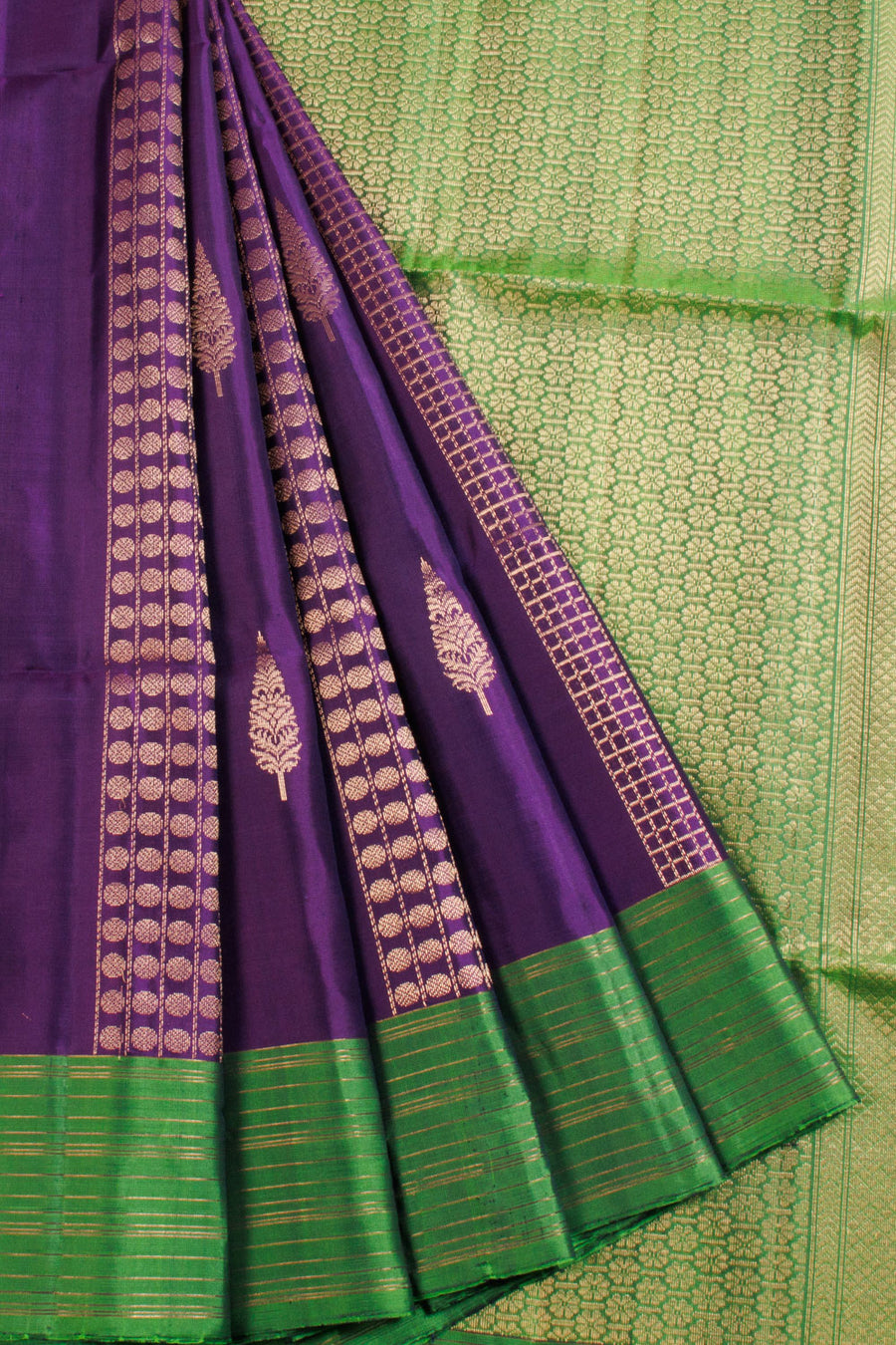 Purple Kanjivaram Soft Silk Saree 10069021 - Avishya