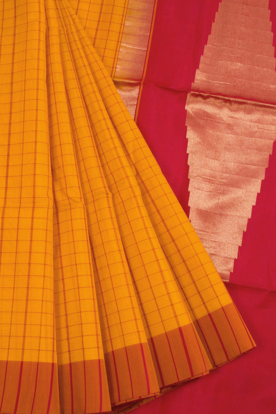 Yellow Handloom Kovai Silk Cotton Saree 10069046 - Avishya