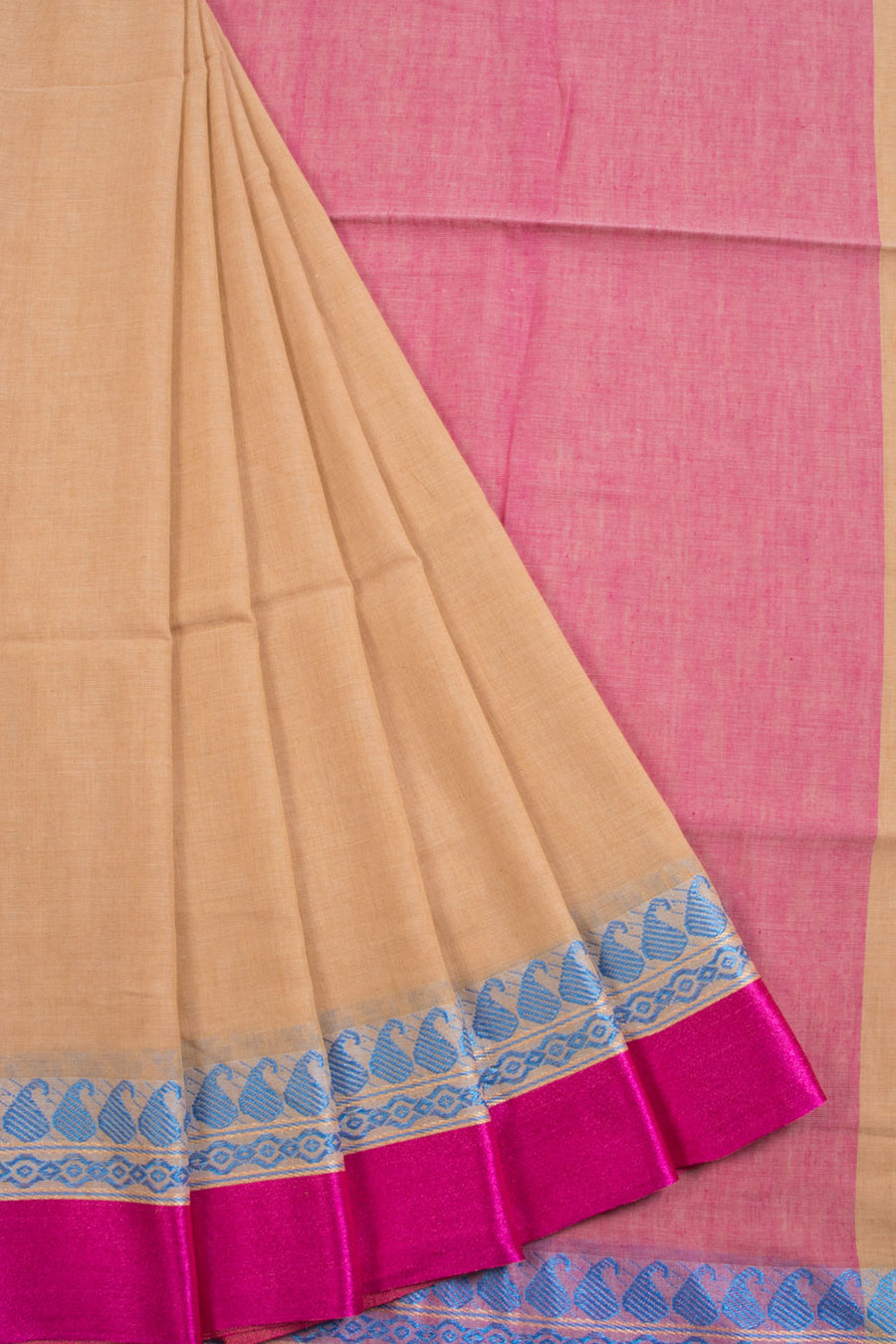 Brown Shantipur Tant Bengal Cotton Saree 10069050 - Avishya