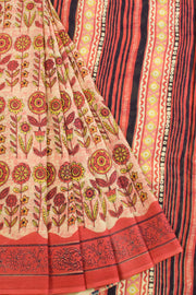 Pink Vanaspathi Printed Mulmul Cotton Saree 10069103 - Avishya