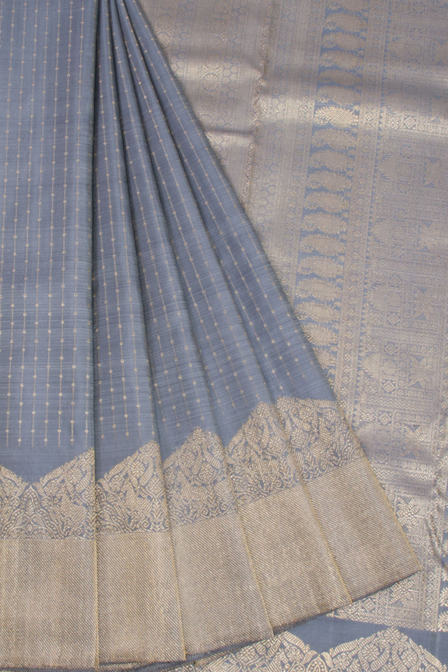 Grey Handloom Bridal  Kanjivaram silk saree 10069127 - Avishya