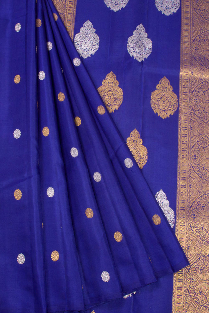 Blue Handloom Kanjivaram Silk Saree 10069139