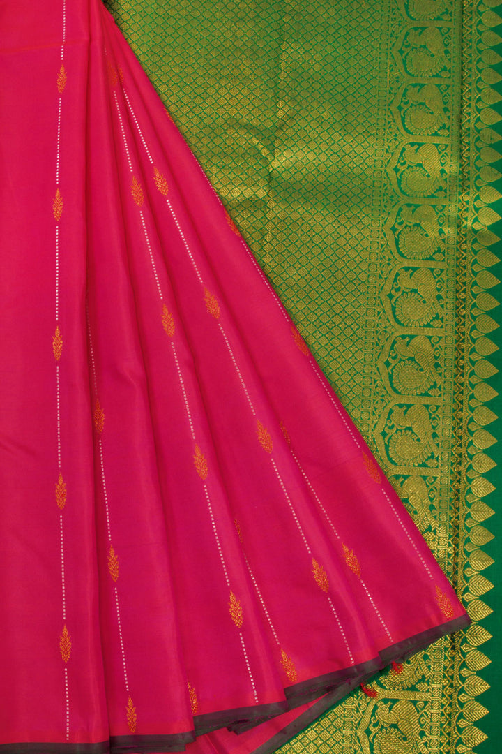 Pink Handloom Kanjivaram Silk Saree 10069145