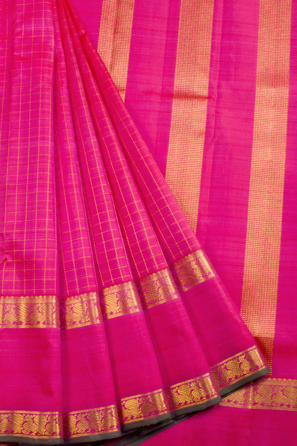 Pink Handloom Kanjivaram Silk Saree 10069168