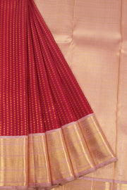 Maroon Handloom Bridal Korvai Kanjivaram Silk Saree 10069175