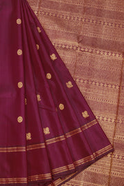 Maroon Handloom Kanjivaram Silk Saree 10069180