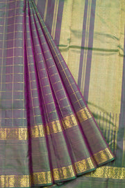 Violet Handloom Kanjivaram Silk Saree 10069189 - Avshiya
