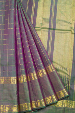 Violet Handloom Kanjivaram Silk Saree 10069189 - Avshiya