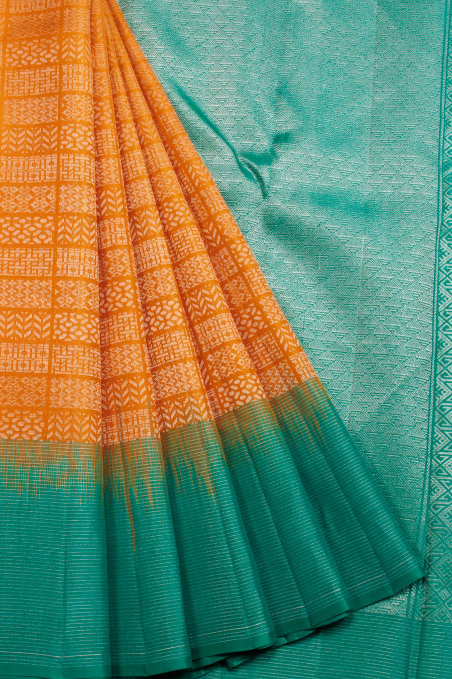 Orange Kanjivaram Soft Silk Saree 10069197 - Avishya
