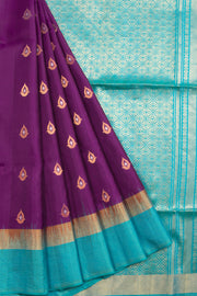 Purple Kanjivaram Soft Silk Saree 10069208 - Avishya