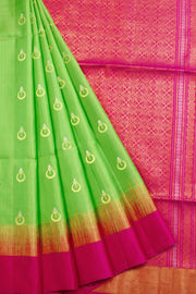 Green Kanjivaram Soft Silk Saree 10069211 - Avishya