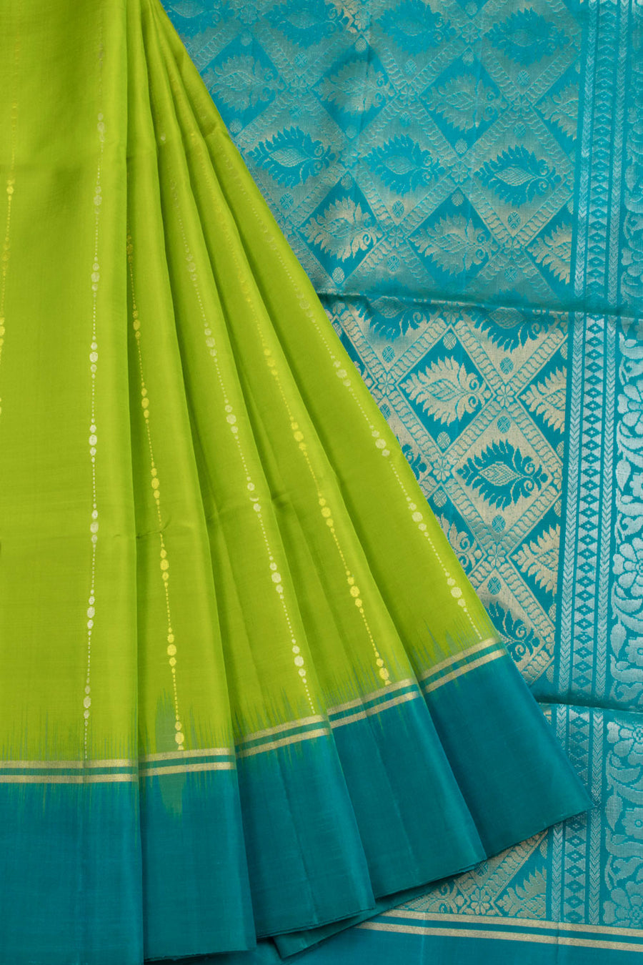 Green Kanjivaram Soft Silk Saree 10069214 - Avishya