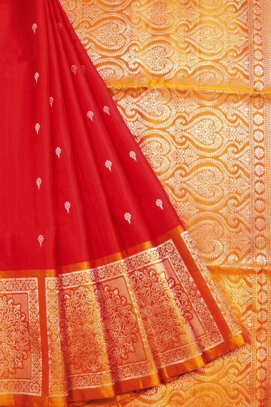 Red Kanjivaram Soft Silk Saree 10069217 - Avishya