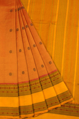 Yellow Handloom Kanchi Silk Cotton Saree 10069258 - Avishya