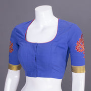 Purple Embroidered Cotton Blouse 10069447 - Avishya