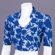 Blue Indigo Handblock Printed Cotton Blouse Without Lining 10069509 - Avishya