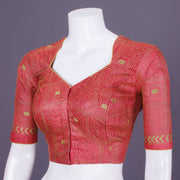 Maroon Kantha Embroidered Tussar Blouse 10069583 - Avishya