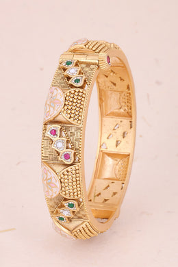 Handcrafted Gold Plated Traditional Kada Bangle 10069643
