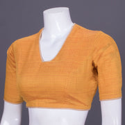 Orange Handcrafted Silk Cotton Blouse 10069760 - Avishya