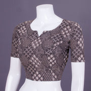 Grey Handblock Printed Cotton Blouse 10069771 - Avishya