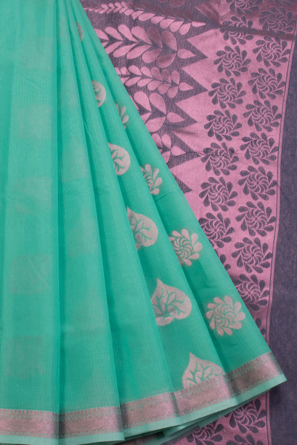Green South Silk Cotton Saree 10069869 - Avishya